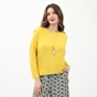 ATTRATTIVO-Γυναικεία μπλούζα και κολιέ ATTRATTIVO κιτρινο