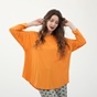 ATTRATTIVO-Γυναικεία μακριά μπλούζα ATTRATTIVO πορτοκαλί
