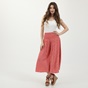 ATTRATTIVO-Γυναικεία ζιπ κιλότ παντελόνα ATTRATTIVO εμπριμέ ροζ