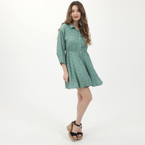 ATTRATTIVO-Γυναικείο mini φόρεμα ATTRATTIVO floral πράσινο