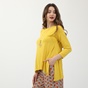 'ALE-Γυναικεία μακριά μπλούζα και κολιέ 'ALE κίτρινη