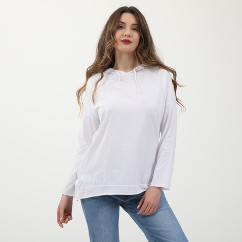 'ALE-Γυναικεία βαμβακερή μπλούζα 'ALE λευκή