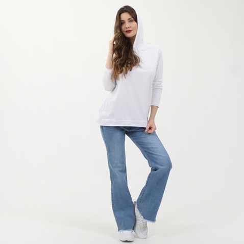 'ALE-Γυναικεία βαμβακερή μπλούζα 'ALE λευκή