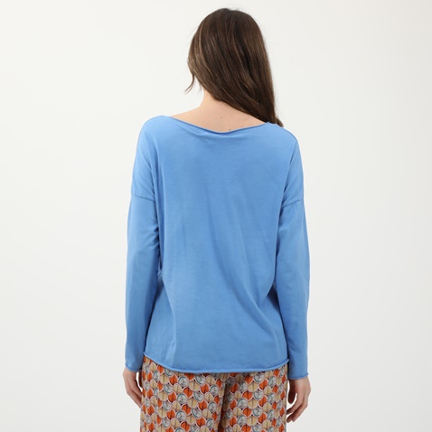 ATTRATTIVO-Γυναικεία basic μπλούζα ATTRATTIVO γαλάζια
