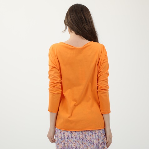 ATTRATTIVO-Γυναικεία basic μπλούζα ATTRATTIVO πορτοκαλί