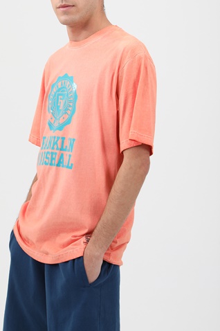 FRANKLIN & MARSHALL-Ανδρική μπλούζα FRANKLIN & MARSHALL THERMOCROMIX πορτοκαλί