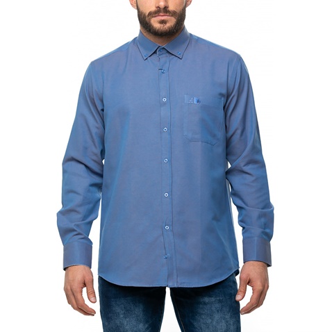 AMERICANINO-Ανδρικό πουκάμισο AMERICANINO μπλε