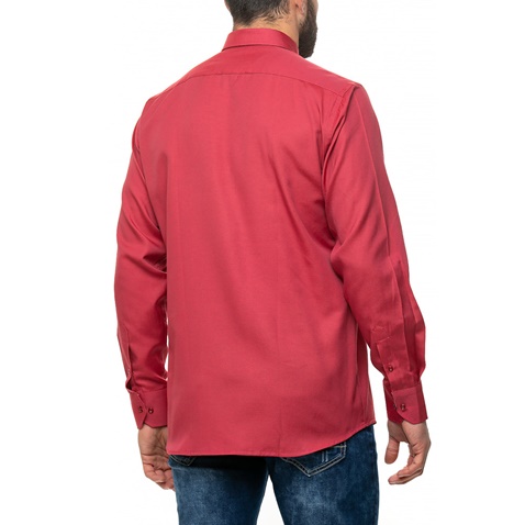 AMERICANINO-Ανδρικό πουκάμισο AMERICANINO μπορντό