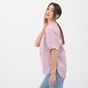 ATTRATTIVO-Γυναικείο πουκάμισο ATTRATTIVO ροζ λευκό