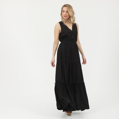 ATTRATTIVO-Γυναικείο μακρύ φόρεμα ATTRATTIVO μαύρο