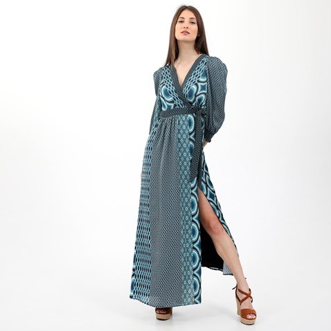 ATTRATTIVO-Γυναικείο μακρύ φόρεμα ATTRATTIVO μπλε