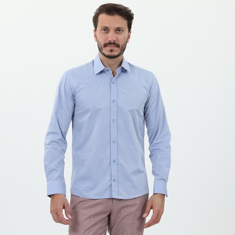 MARTIN & CO-Ανδρικό πουκάμισο MARTIN & CO 51-1195 SLIM γαλάζιο