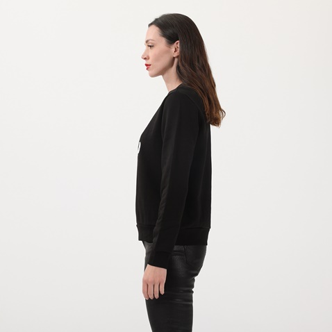 KARL LAGERFELD-Γυναικεία φούτερ μπλούζα KARL LAGERFELD 210W1821 IKONIK KARL &CHOUPETTE μαύρη