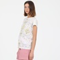 TED BAKER-Γυναικεία μπλούζα TED BAKER PAPYRUS PRINTED λευκή floral