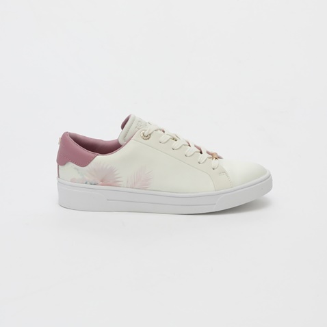 TED BAKER-Γυναικεία sneakers TED BAKER SERENDIPITY SATIN TRAINERS λευκά ροζ