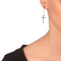JEWELTUDE-Γυναικείο μακρύ σκουλαρίκι JEWLTUDE 8817 ασημένιο ρόζ επιχρυσωμένο