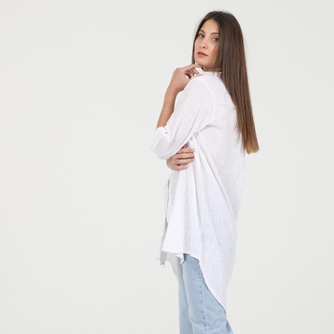 ATTRATTIVO-Γυναικεία πουκαμίσα ATTRATTIVO λευκή