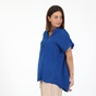 ATTRATTIVO-Γυναικείο λινό πουκάμισο ATTRATTIVO μπλε