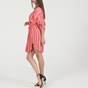 'ALE-Γυναικείο mini φόρεμα 'ALE ροζ ριγέ