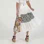 ATTRATTIVO-Γυναικεία μακριά φούστα ATTRATTIVO λευκή floral