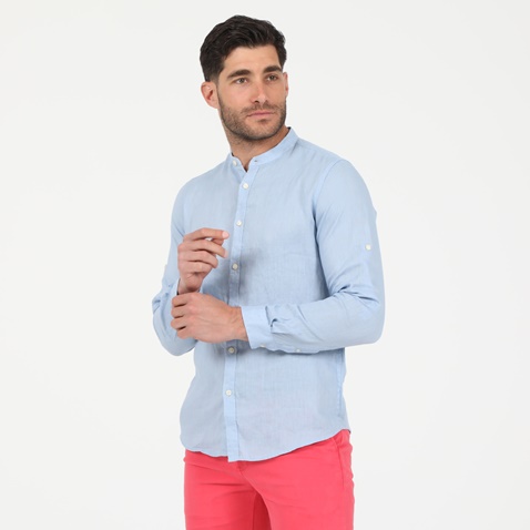 MARTIN & CO-Ανδρικό πουκάμισο MARTIN & CO CUSTOM FIT γαλάζιο