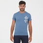 GREENWOOD-Ανδρικό t-shirt GREENWOOD GRW05 NEVER REST μπλε