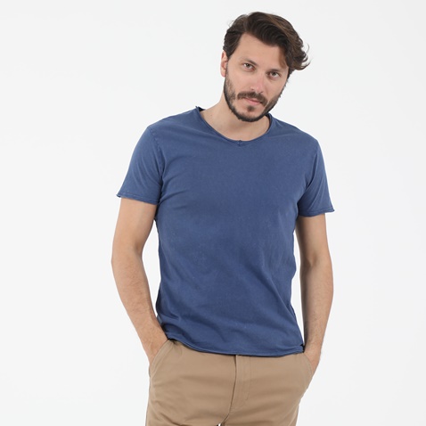 MARTIN & CO-Ανδρικό t-shirt MARTIN & CO μπλε