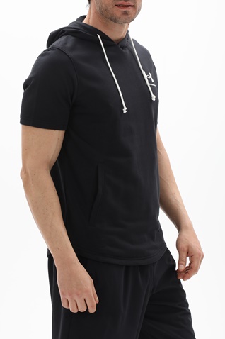 UNDER ARMOUR-Ανδρική κοντομάνικη φούτερ μπλούζα UNDER ARMOUR 1370396 RIVAL TERRY LC SS HD μαύρη