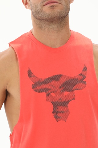 UNDER ARMOUR-Ανδρικό αμάνικο t-shirt UNDER ARMOUR 1371215 7200016820 Pjt Rock Brahma Bul κόκκινο