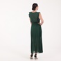 ATTRATTIVO-Γυναικείο μακρύ αμάνικο φόρεμα ATTRATTIVO πράσινο