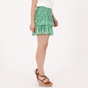 ATTRATTIVO-Γυναικεία mini φούστα ATTRATTIVO πράσινη λευκή floral