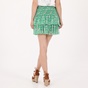 ATTRATTIVO-Γυναικεία mini φούστα ATTRATTIVO πράσινη λευκή floral
