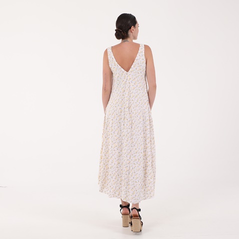 ATTRATTIVO-Γυναικείο μακρύ φόρεμα ATTRATTIVO λευκό floral