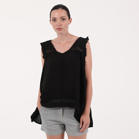 ATTRATTIVO-Γυναικεία αμάνικη μπλούζα ATTRATTIVO μαύρη