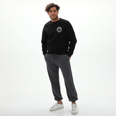 CROSSLEY-Ανδρικό παντελόνι φόρμας CROSSLEY iluryman sweatpants ανθρακί