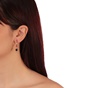 JEWELTUDE-Γυναικεία ασημένια ρόζ σκουλαρίκια JEWELTUDE σκουλαρίκια κρίκοι με ζιργκόν