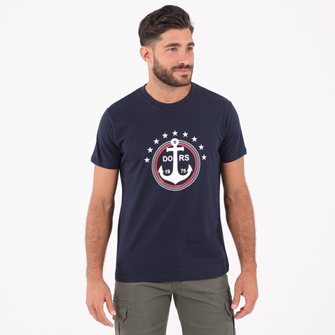 DORS-Ανδρικό t-shirt DORS ναυτικό μπλε