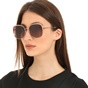 FOLLI FOLLIE-Γυναικεία ορθογώνια μεταλλικά γυαλιά ηλίου FOLLI FOLLIE καφέ