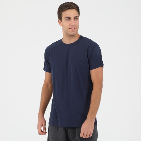 DIRTY LAUNDRY-Ανδρικό t-shirt DIRTY LAUNDRY CARBON MODAL SLEEVE SEAM μπλε