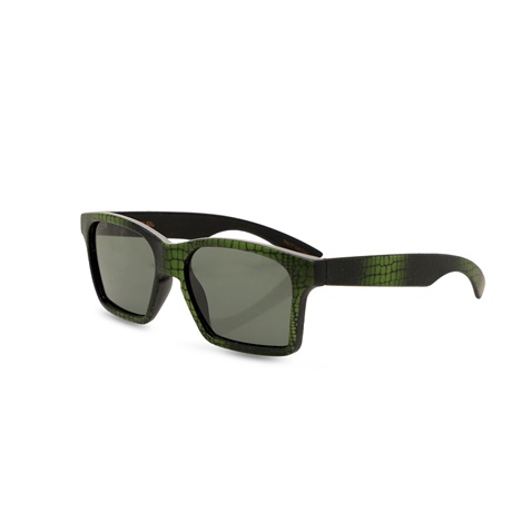 FOLLI FOLLIE-Γυναικεία χειροποίητα ορθογώνια γυαλιά ηλίου FOLLI FOLLIE με τύπωμα φιδιού πράσινο