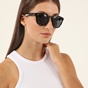 FOLLI FOLLIE-Γυναικεία χειροποίητα στρογγυλά γυαλιά ηλίου FOLLI FOLLIE μαύρα χρυσά ταρταρούγα