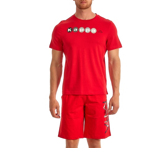 KAPPA-Ανδρικό t-shirt KAPPA T-S 1156480036 LOGO DUCARL FS UN KI κόκκινο