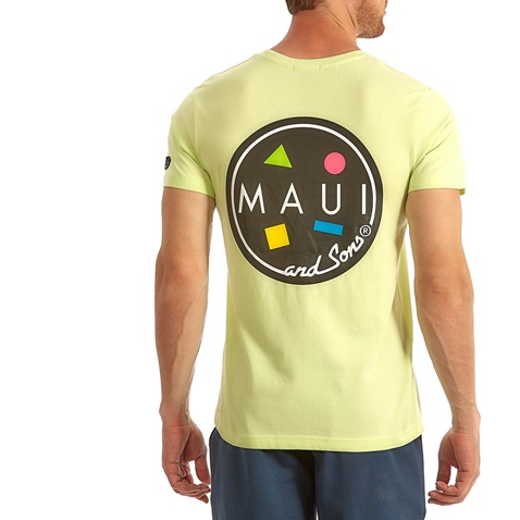 MAUI-Ανδρικό t-shirt  MAUI 1165480023 T-S IRONK II FS UN ZXY 22 κίτρινο