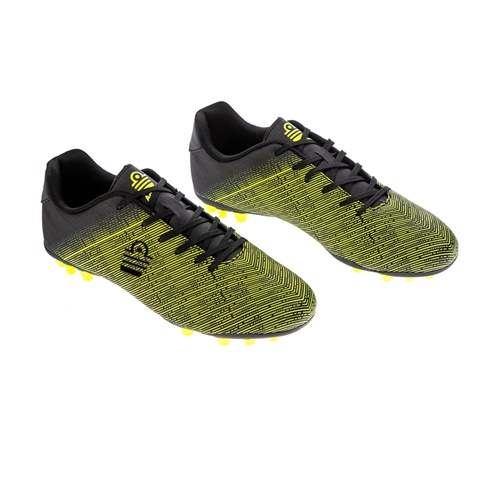 ADMIRAL-Ανδρικά παπούτσια football ADMIRAL 3321480001 NILE PU UN BE μαύρα κίτρινα