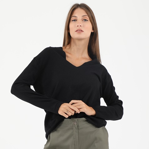 ATTRATTIVO-Γυναικεία πλεκτή μπλούζα ATTRATTIVO 9P20291F μαύρη