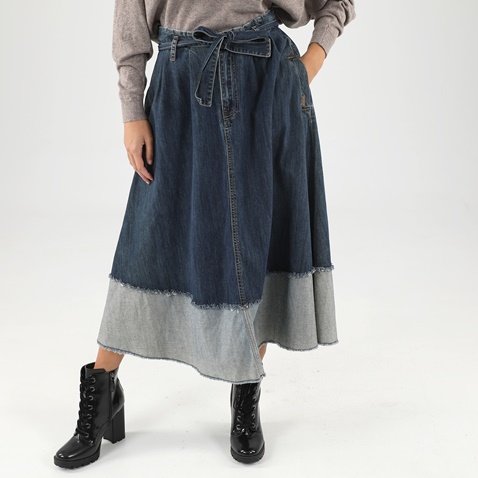ATTRATTIVO-Γυναικεία μακριά jean φούστα ATTRATTIVO μπλε
