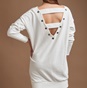 EDWARD JEANS-Γυναικείο mini φόρεμα EDWARD JEANS WP-N-DRS-W21-006 NEVA λευκό