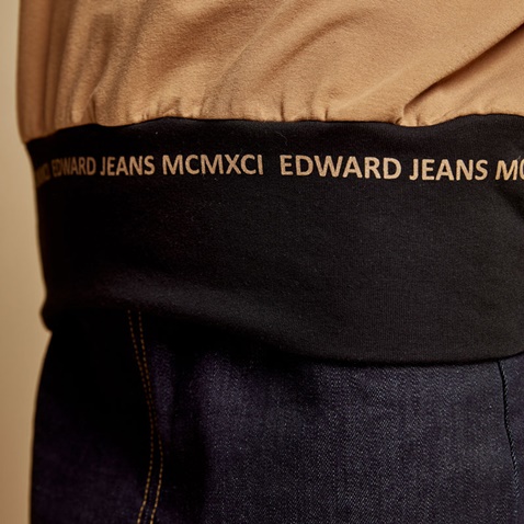 EDWARD JEANS-Γυναικεία φούτερ μπλούζα EDWARD JEANS WP-N-FLS-W21-002 CAMILLE καφέ
