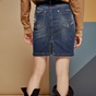 EDWARD JEANS-Γυναικεία jean mini φούστα EDWARD JEANS WP-D-SKR-W21-001 KANIELA-OB μπλε