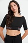 BODYTALK-Γυναικεία cropped top BODYTALK 1222-904720 μαύρο